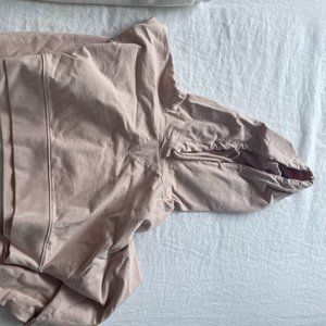 Light Pink Wilfred Free Aritzia Cropped Hoodie